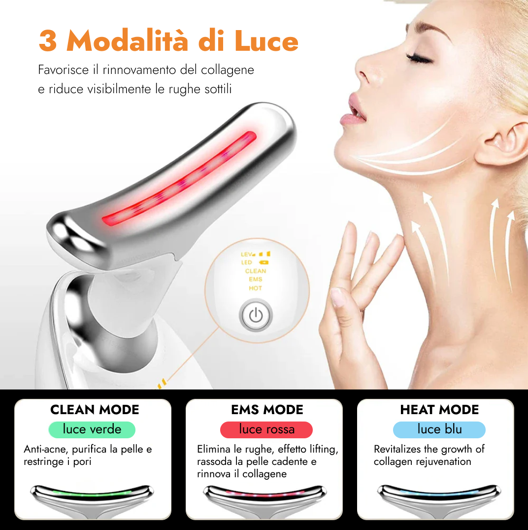 Dispositivo EMS – Effetto Lifting per Viso e Collo