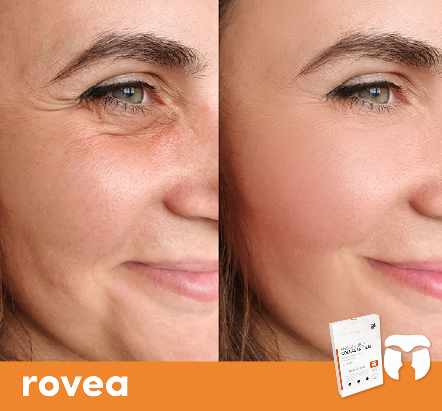 Maschera Coreana al Collagene Invisibile (Guance e fronte)